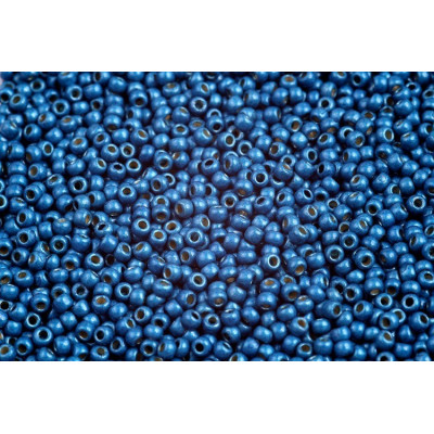 TOHO Round 11/0 Matte Galvanized Turkish Blue PF584F | 10g