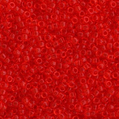 TOHO Round 15/0 Transparent Light Siam Ruby 5
