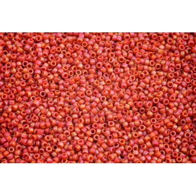 TOHO Round 15/0 Semi Glazed Rainbow Orange 2641F | Seed Beads