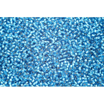TOHO Round 15/0 Silver-Lined Frosted Dk Aquamarine 23BF | Seed Beads