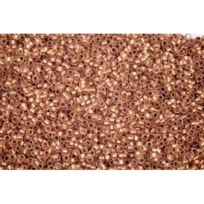 TOHO Round 15/0 Gold-Lined Frosted Crystal 989FM | Japanese Beads