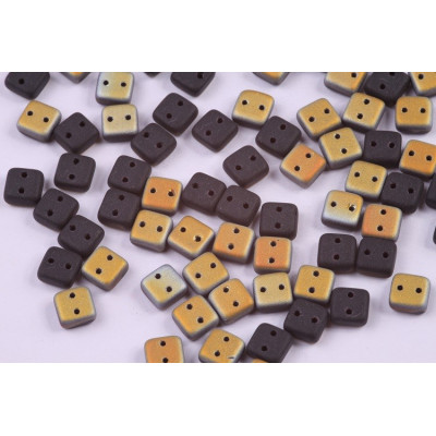 Chexx beads N. 25 JET AMBER MAT