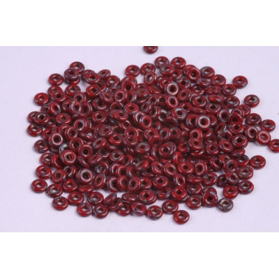 O-Bead N. 17 Opaque Red Picasso