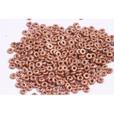 O-Bead N. 19 Chalk White Lila Gold Luster