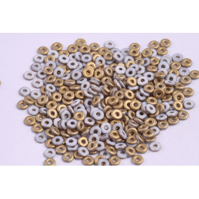 O-Bead N. 21 Chalk White Amber Matted