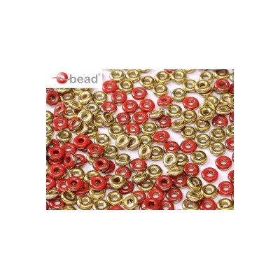 O-Bead 4 mm N. 46 Opaque Red Amber