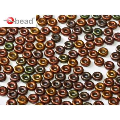 O-Bead 4 mm N. 47 Jet Purple Iris Gold