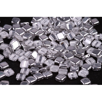 Crystal Labrador Tile Beads 6x6mm 00030/27001 | Czech Glass Beads