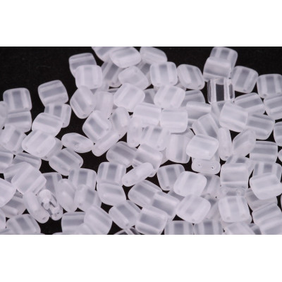 Tile Beads Crystal Mat 00030/84110 6x6mm | Rutkovsky Czech Glass