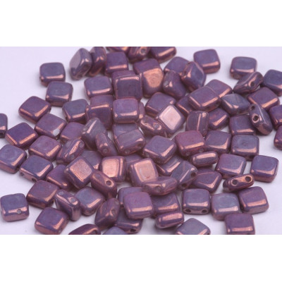 Violet Vega Czech Glass Tile Beads 6x6mm 02010/15726 | Rutkovsky