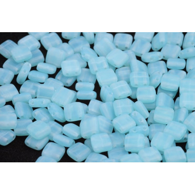 Light Blue Tile Beads 6x6mm 61010/84100 Czech Glass Rutkovsky