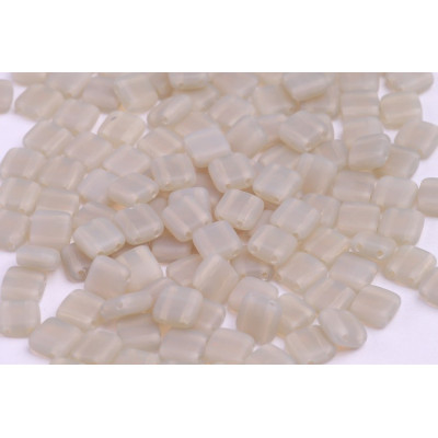 Grey Czech Glass Tile Beads 6x6mm 41000/84100 | Rutkovsky