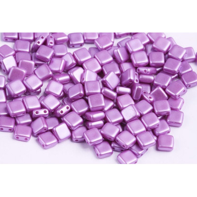 Pastel Lila Tile Beads 6x6mm 02010/25012 | Czech Glass Beads