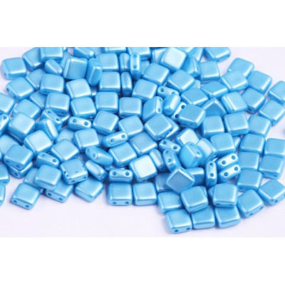 Pastel Turquoise Tile Beads 6x6mm 02010/25020 | Czech Glass
