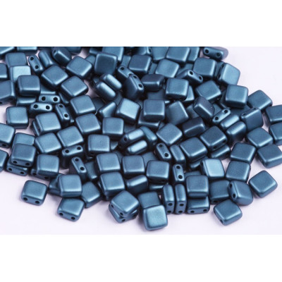 Tile Beads 6x6mm Pastel Petrol 02010/25033 | Rutkovsky Czech Glass