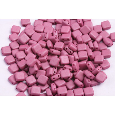 Czech Tile Beads 6x6mm Wine Lees Silk Matt 02010/29565 | Glass Beads