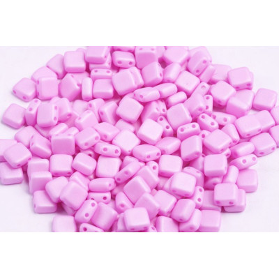 Tile Beads Sugar Pink Matt 02010/29561 6mm | Czech Glass Beads