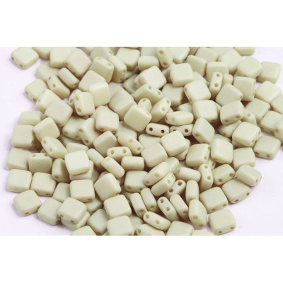 Tile Beads 6x6mm Matte Light Olivine Beige 29564 | Rutkovsky