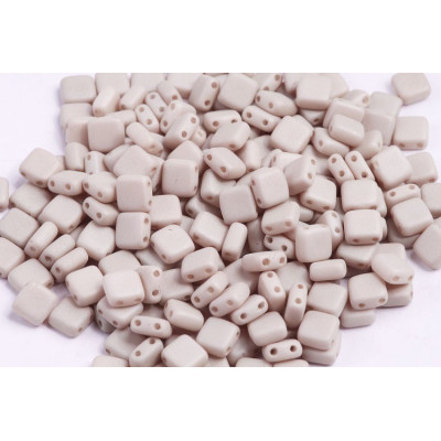 Tile Beads 6x6mm Light Wine Lees Silk Matt 02010/29562 | Czech Glass