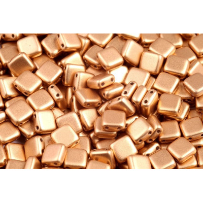 6mm Tile Beads White Alabaster Gold Bronz 02010/01710 | Rutkovsky