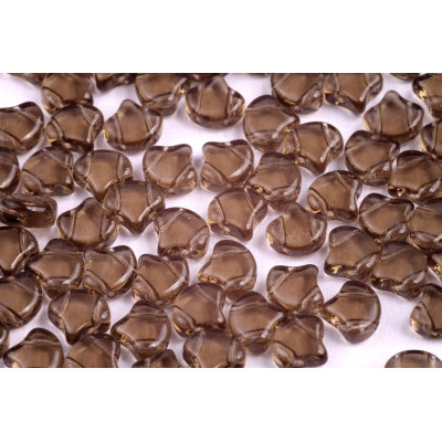 Matubo Ginko 2-Hole Beads Smoke Topaz 7.5mm | Czech Glass