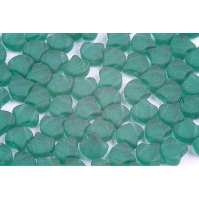 Matubo Ginko Emerald Matte 7.5mm 2-Hole Czech Glass Beads