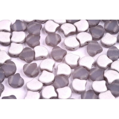 Matubo Ginko Beads 7.5mm Backlit Periwinkle Mat - Two-Hole Glass