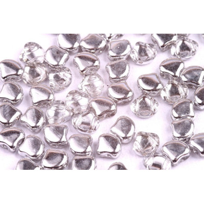 Matubo Ginko 7.5mm Two-Hole Beads - Backlit Crystal Silver