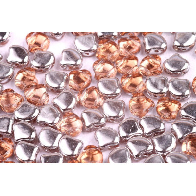 Matubo Ginko Beads 7.5mm Backlit Peach - Czech Glass Two-Hole