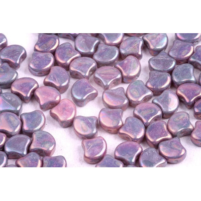 Matubo Ginko Beads Chalk Nebula - 7.5mm Czech Glass Two-Hole Beads