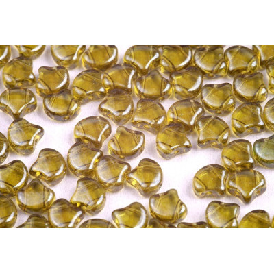 Matubo Ginko Beads Olivine Beige Luster 7.5mm | Czech Glass 2-Hole