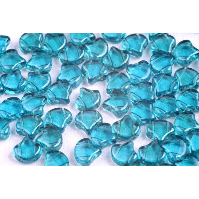 Matubo Ginko Beads 7.5mm Aquamarine Beige Luster Czech Glass