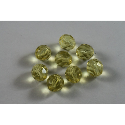 Fire Polished Beads 10mm Yellow Topaz 2551 | Czech Glass Beads
