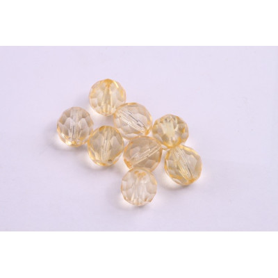 Czech Fire Polished Beads 10mm Crystal Yellow 344 | Rutkovsky