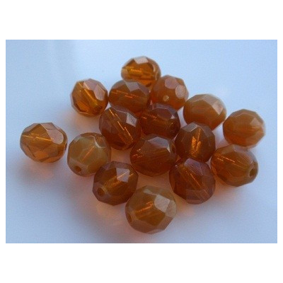 Fire Polished Beads 8mm Brown 1597 | Czech Glass Rutkovsky