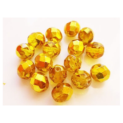 Fire Polished Beads 8mm Gold 1657 | Czech Glass Beads