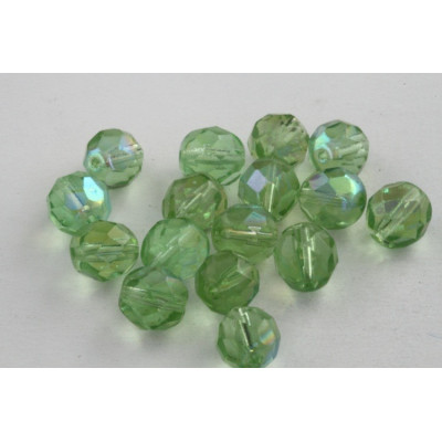 Fire Polished Beads 8mm Green 3310 | Rutkovsky Czech Glass