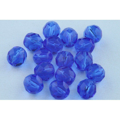 Fire Polished Beads 8mm Royal Blue 3333 | Rutkovsky Czech Glass