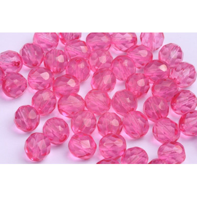 Fire Polished Beads 8mm Fuchsia 4580 | Czech Glass Beads