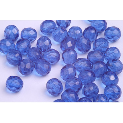 Fire Polished Beads 8mm Blue 4616 | Czech Glass Rutkovsky