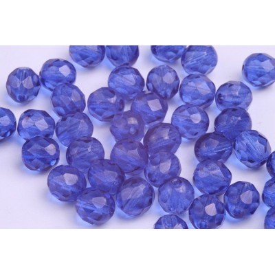 Fire Polished Beads 8mm Blue 4617 | Rutkovsky Czech Glass