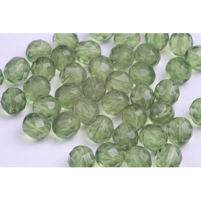 Fire Polished Beads 8mm Peridot Green 4623 | Rutkovsky Czech Glass