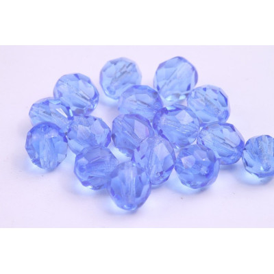 Fire Polished Beads 8mm Light Blue 4956 | Rutkovsky Czech Glass