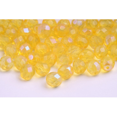 Fire Polished Beads 8mm Yellow Topaz 5279 | Czech Glass Beads