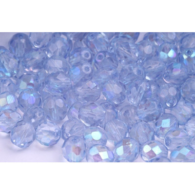 Fire Polished Beads 8mm Light Blue AB 5291 | Czech Glass