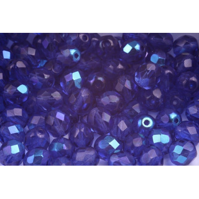 Fire Polished Beads 8mm Dark Blue Iris 5295 | Glass Beads