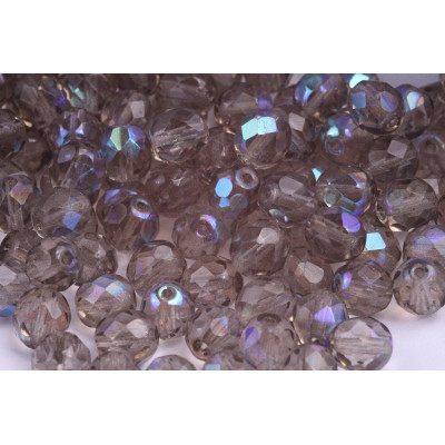 Fire Polished Beads 8mm Grey AB 5300 | Rutkovsky Czech Glass
