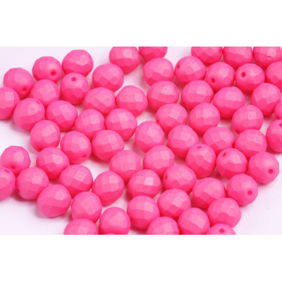 Fire Polished Beads 8mm Watermelon Silk Matt 29574 | Rutkovsky