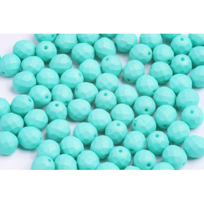 Fire Polished Beads 8mm Turquoise Matt 02010/29569 | Glass Beads