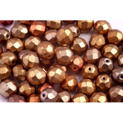 Fire Polished Beads 8mm Crystal Gold Rainbow 00030/01610